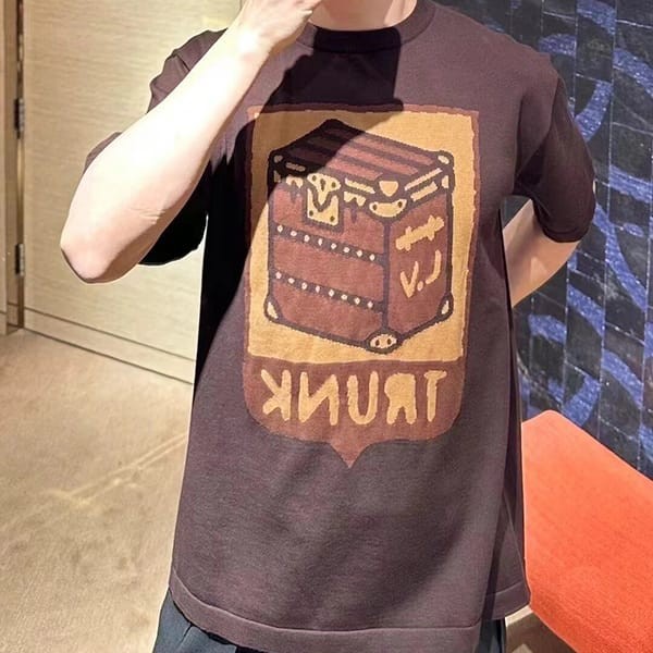 最安値挑戦ルイヴィトン トランク モチーフ 半袖 Tシャツ 1AFIWU